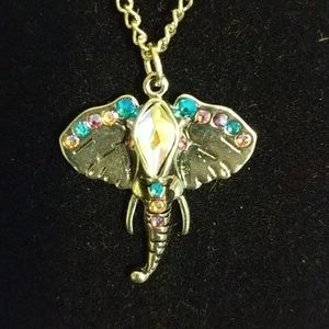 Swarovski Crystal Elephant on 18 inch chain